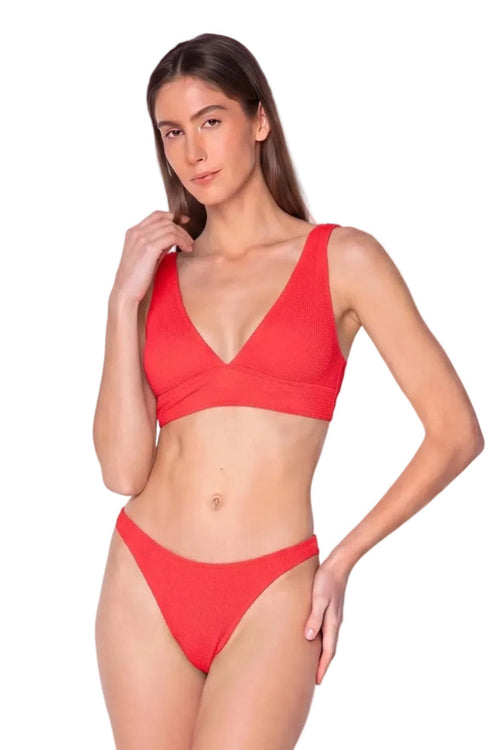 SWIMWEAR BIKINI AQUA CHEEKY STRAWBERRY NEON