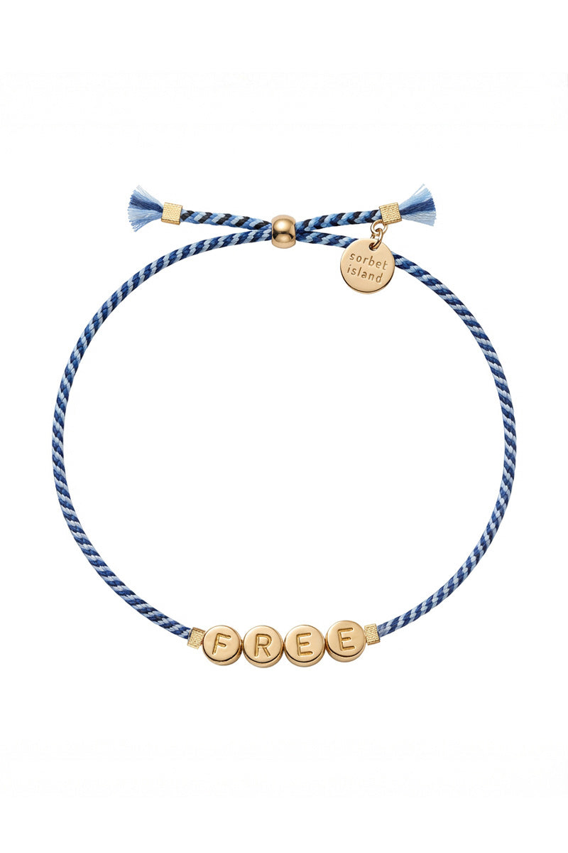 GOLD COLORED LETTER FREE BRACELET