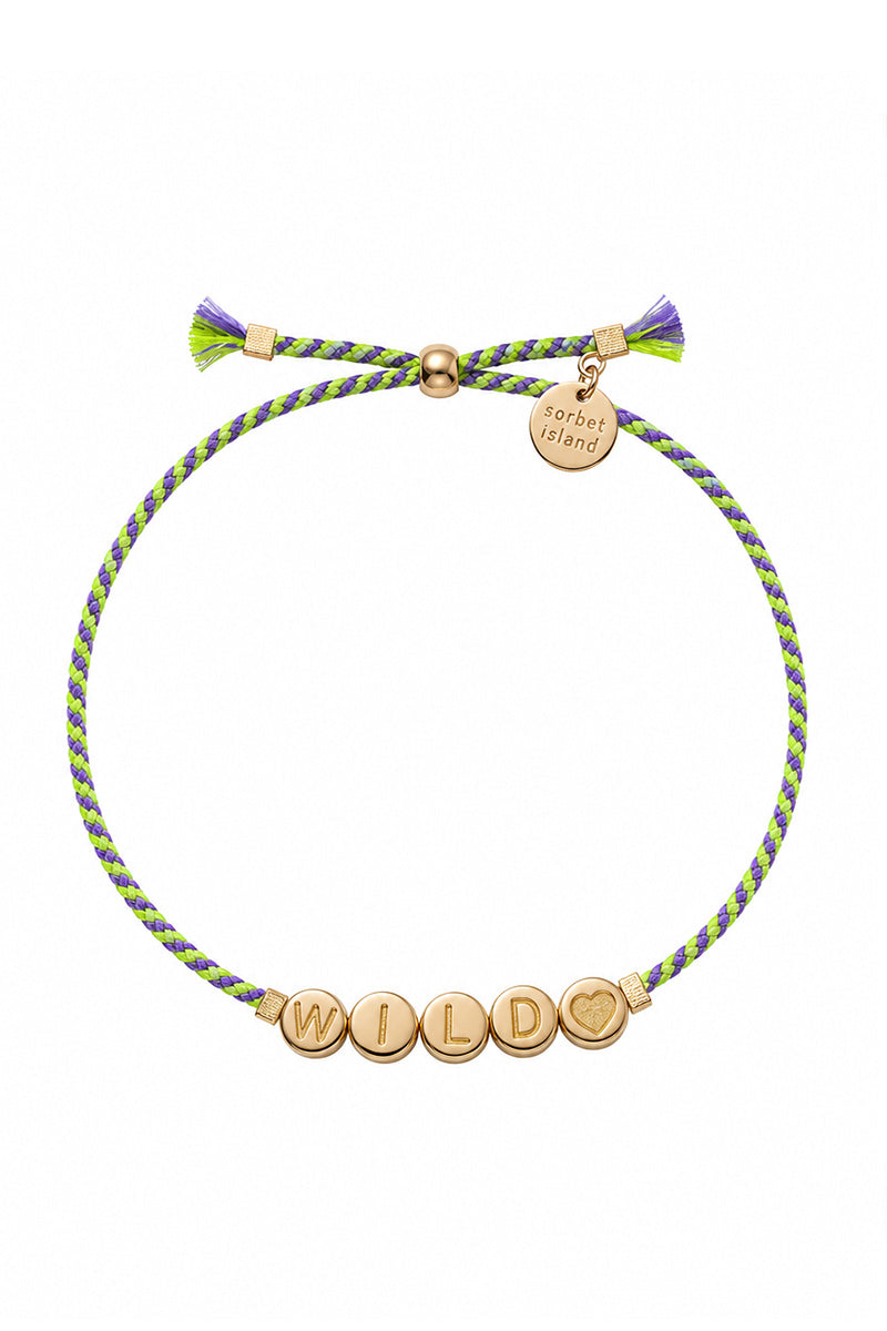 GOLD COLORED LETTER WILD BRACELET