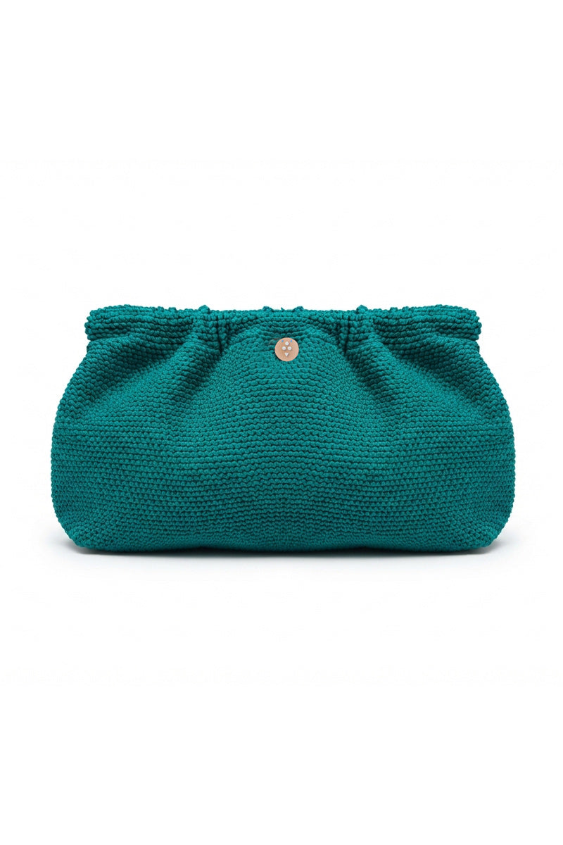 CRINKLE CLUTCH BAG BLUE MOON