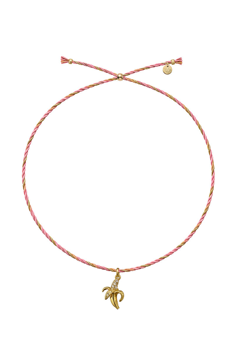 GOLD PLATED CHARM BANANA NECKLACE