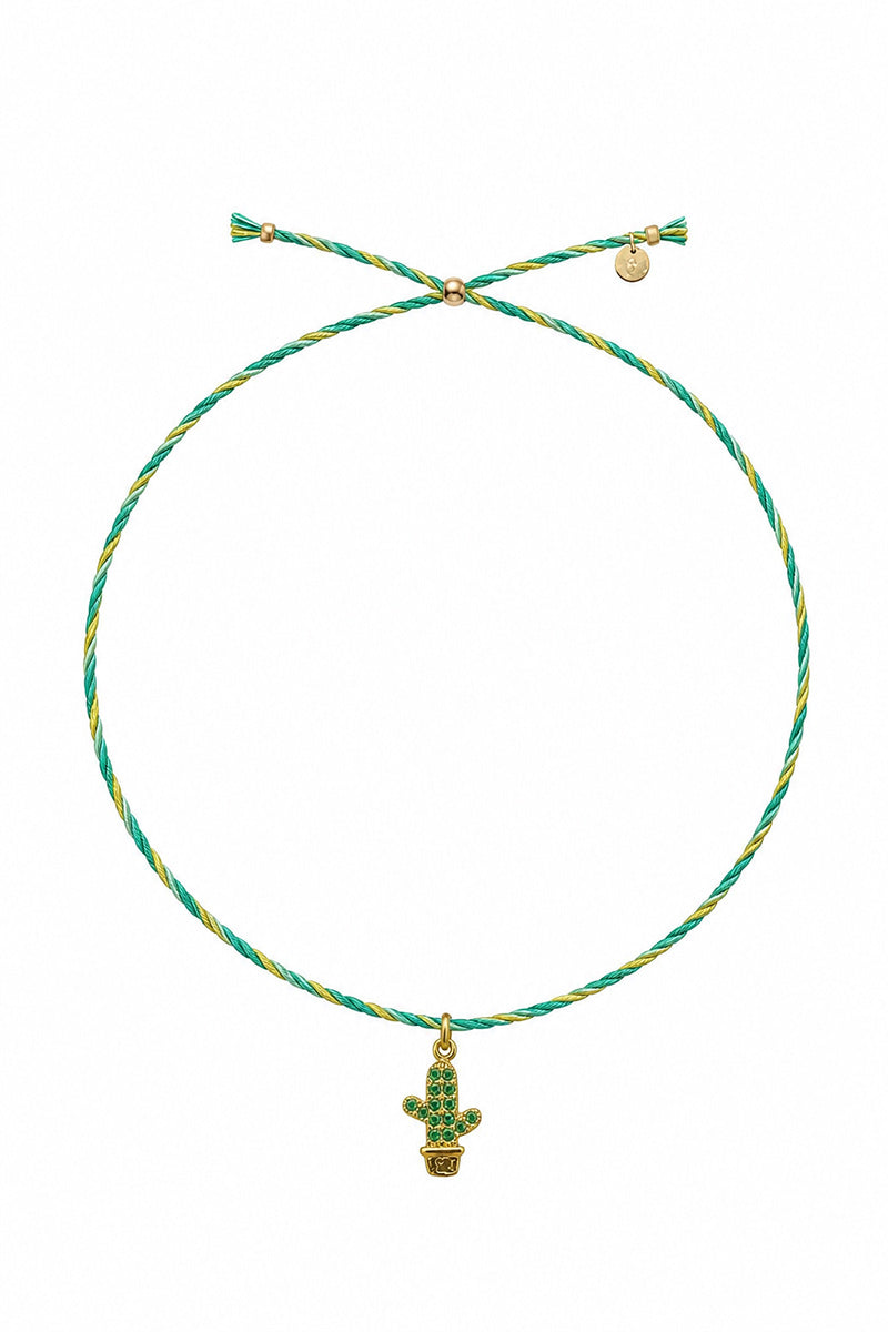 GOLD PLATED CHARM CACTUS NECKLACE