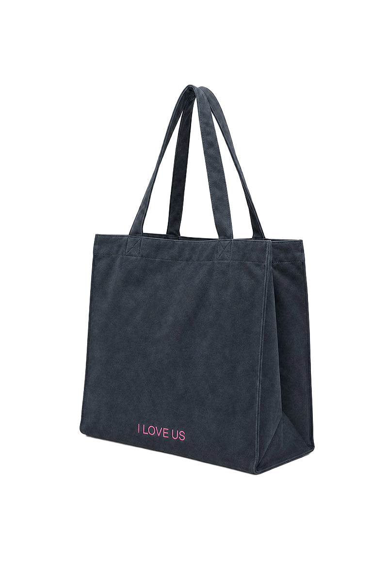 VELVET SHOPPER BAG I LOVE US