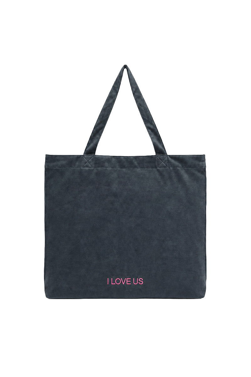 VELVET SHOPPER BAG I LOVE US