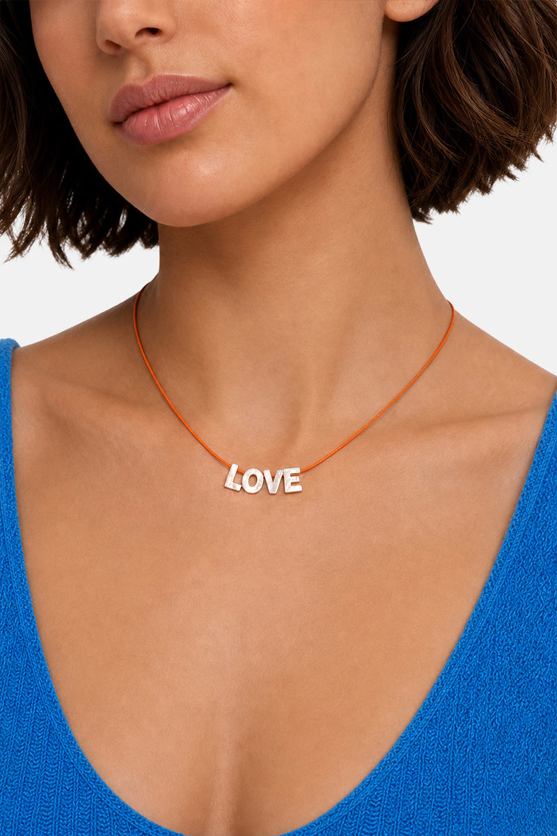 MOTHER OF PEARL NECKLACE LOVE