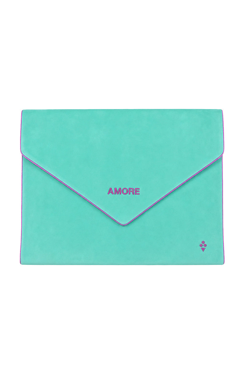 VELVET ENVELOPE BAG AMORE