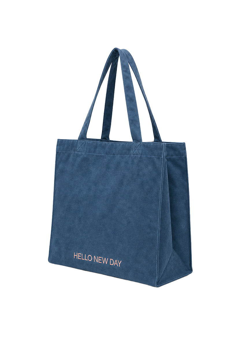 VELVET SHOPPER BAG HELLO NEW DAY