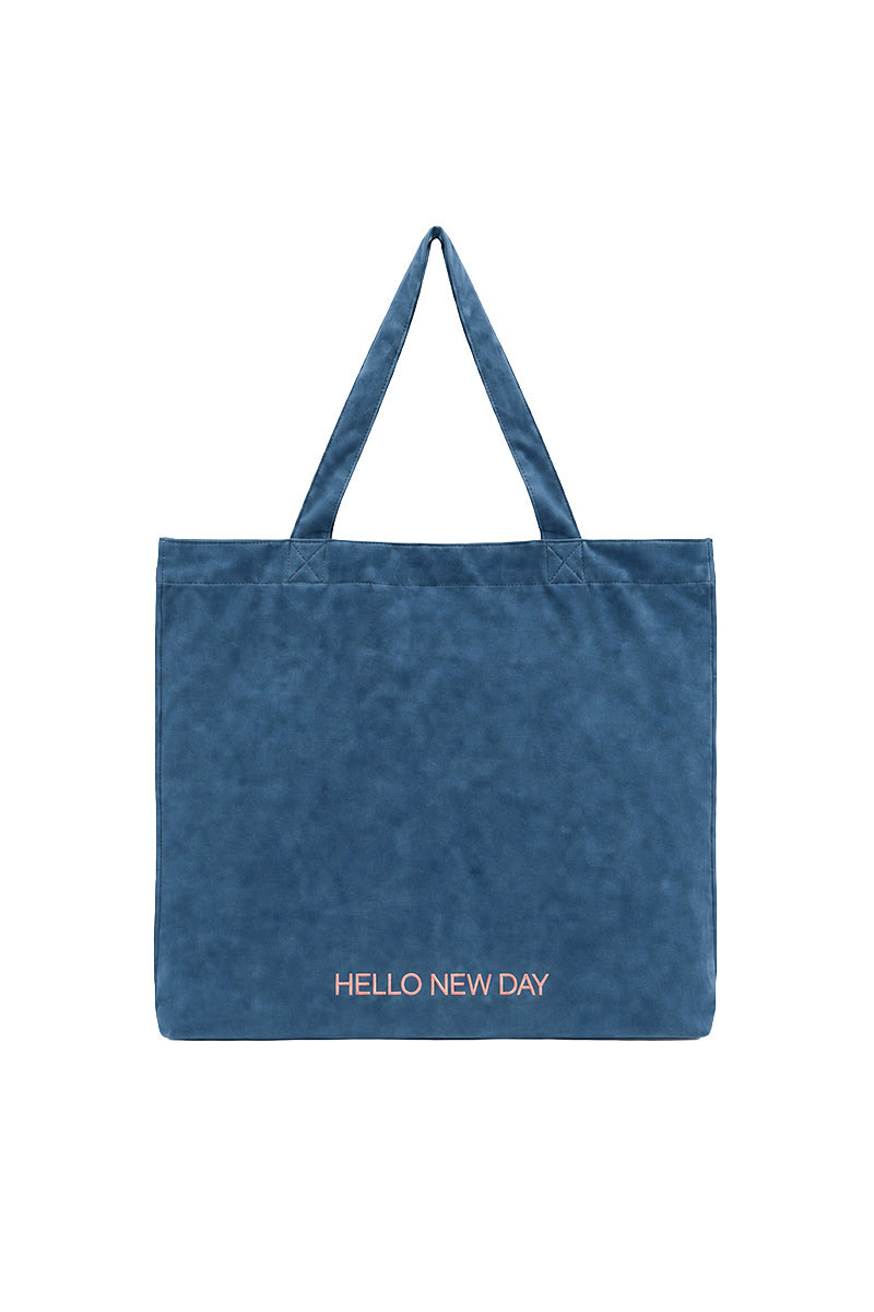 VELVET SHOPPER BAG HELLO NEW DAY
