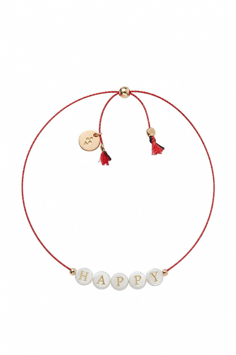SHELL LETTER HAPPY BRACELET