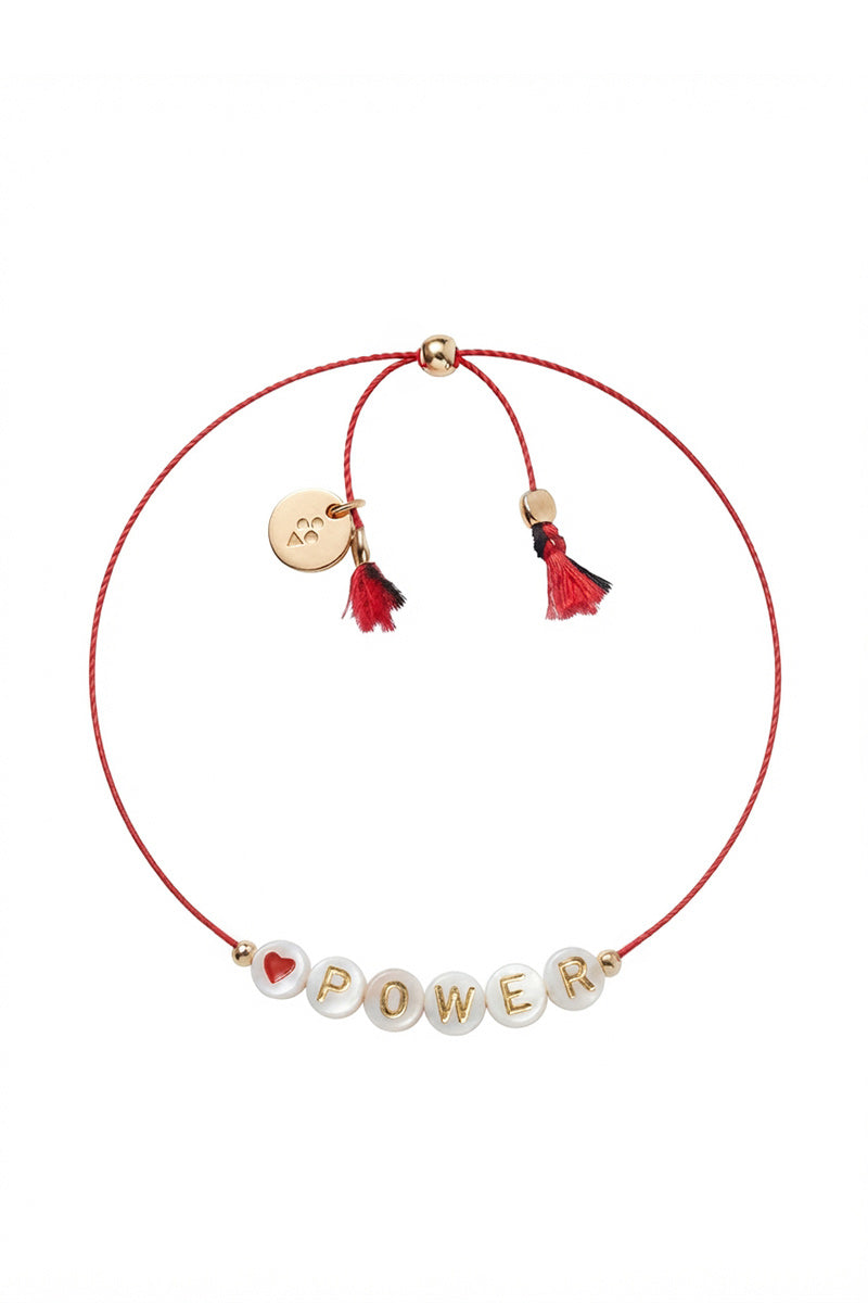 SHELL LETTER POWER BRACELET