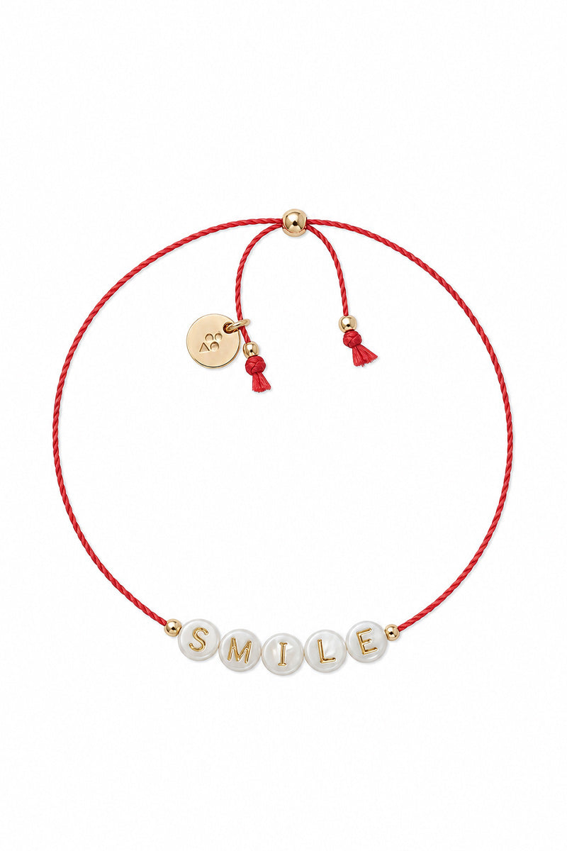 SHELL LETTER SMILE BRACELET